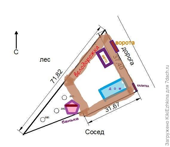 на   ЧЕРТЕЖЕ ОБОЗНАЧЕНЫ ОБЯЗАТЕЛЬНЫЕ  объекты, а свободное пространство  можно использовать  для  абсолютно любых своих фантазий!