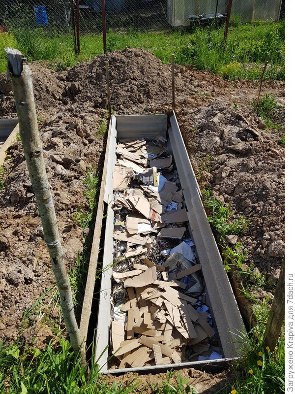 Сделали огороженные высокие грядки