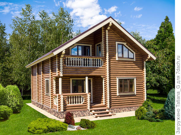 Дом из оцилиндрованного бревна