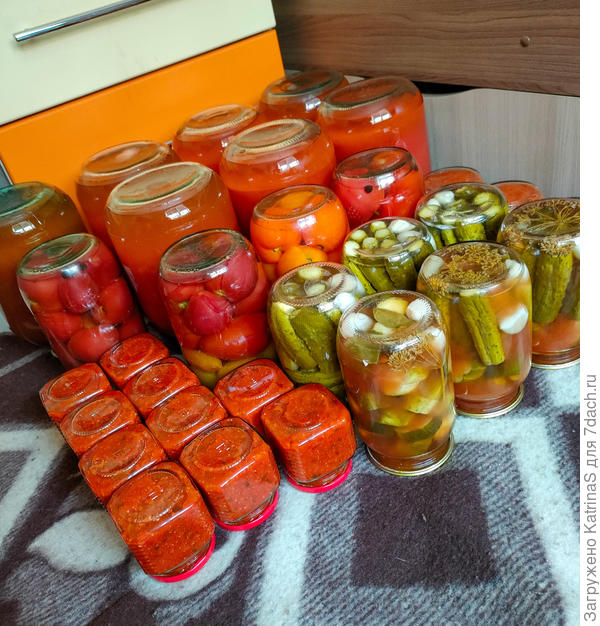 вечер того же дня, тот же урожай в переработанном виде