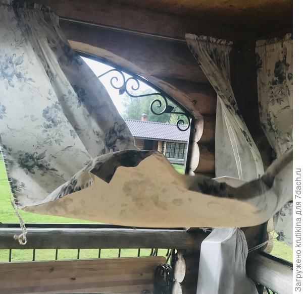 Из окна дома.