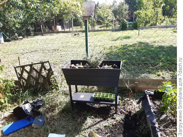 Новая грядка с системой полива