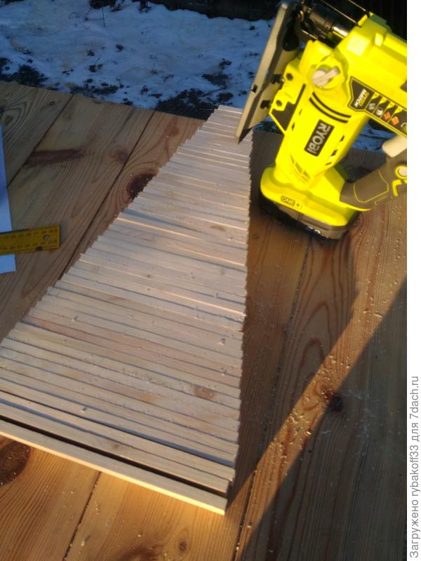 Напилить нужно 50 реек