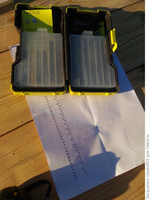 Распечатал листочек с размерами