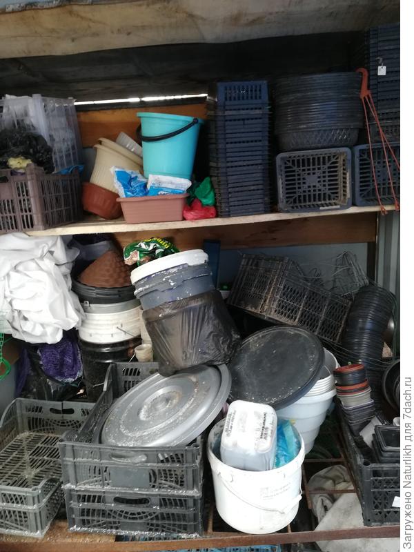 Тут все было красиво, пока не вытащила лейки и поливные баки