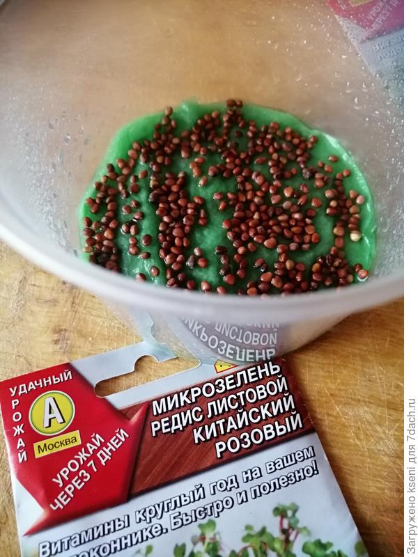 Микрозелень редиса посев
