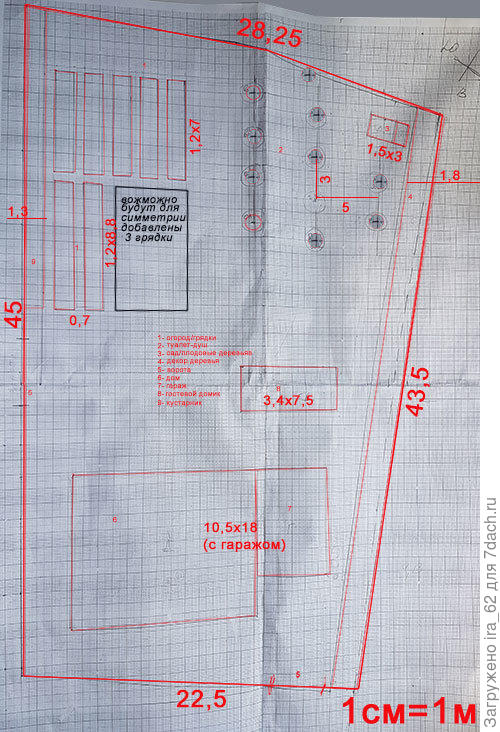 План участка с размерами