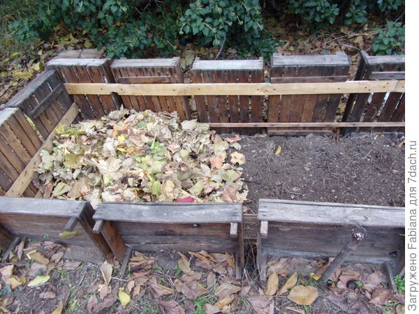 Заполню листьями короб и накрою плёнкой