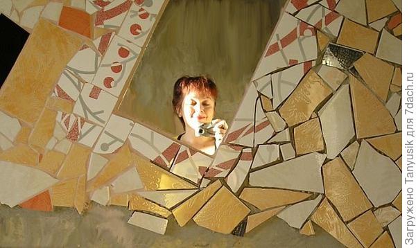 Здесь видно, где затирка сделана, а где еще нет...