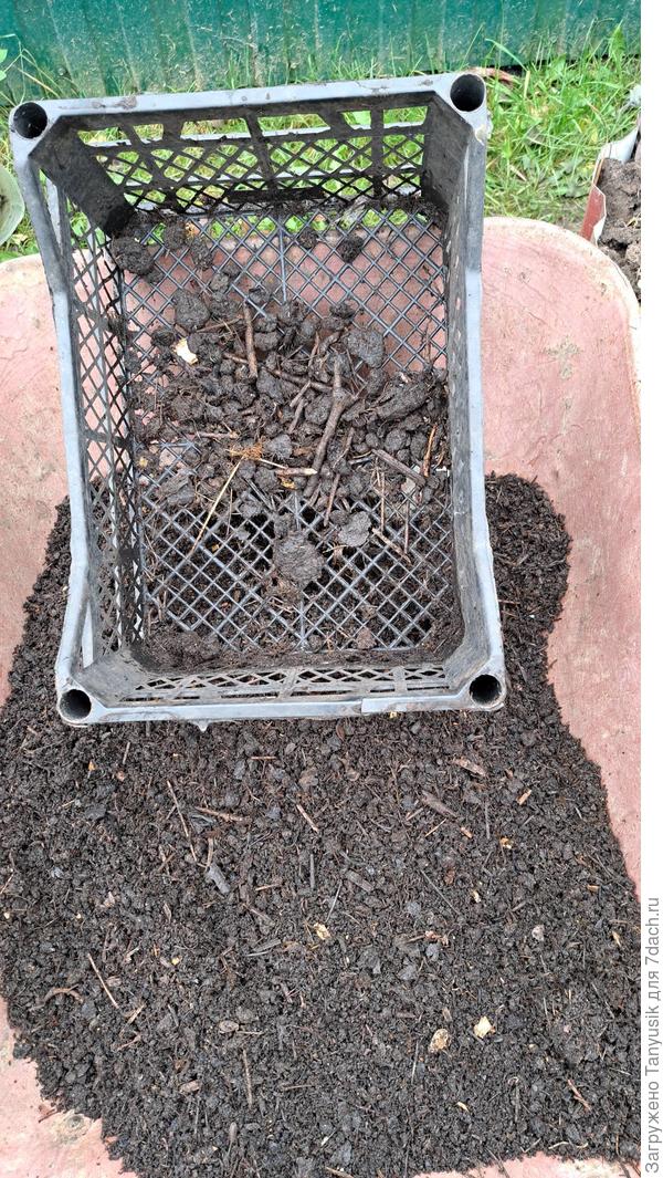 Земля после просеивания - ЗОЛОТОЕ УДОБРЕНИЕ.