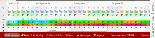 Ураганный ветер будет дуть 3 дня. Малиновый цвет в шкале ветра впервые появился. Мне уже страшно!