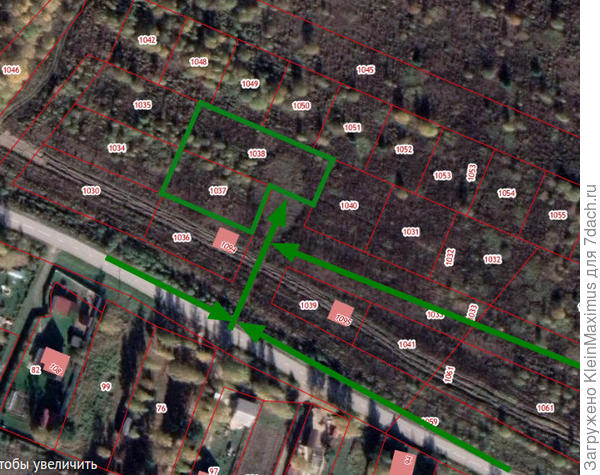 Дороги (существующие и будущие) пометил зелеными стрелками