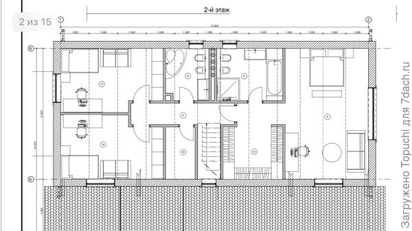 план дома 2 этаж