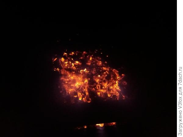 Горячие угли печки