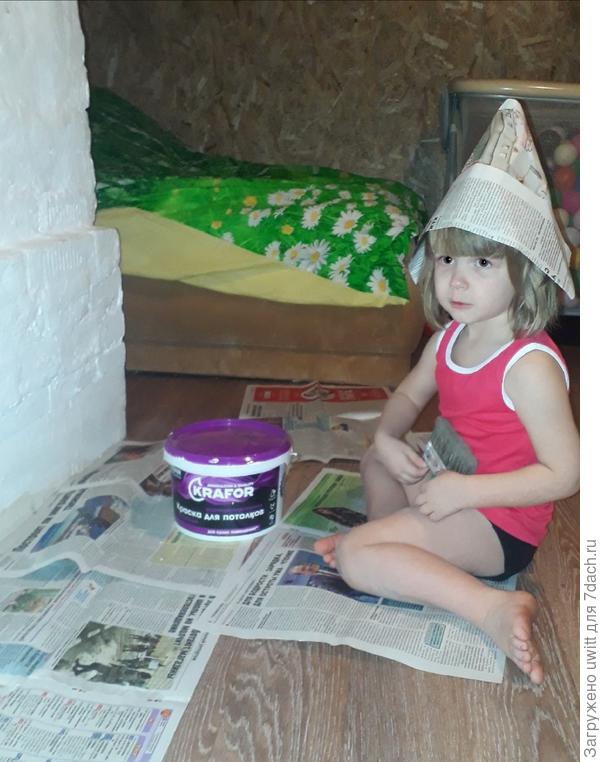 Покраска печи после росписи художественной пастелью