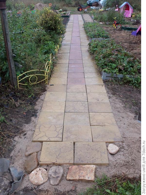 Дорожка для подхода/подъезда к дому с мембраной