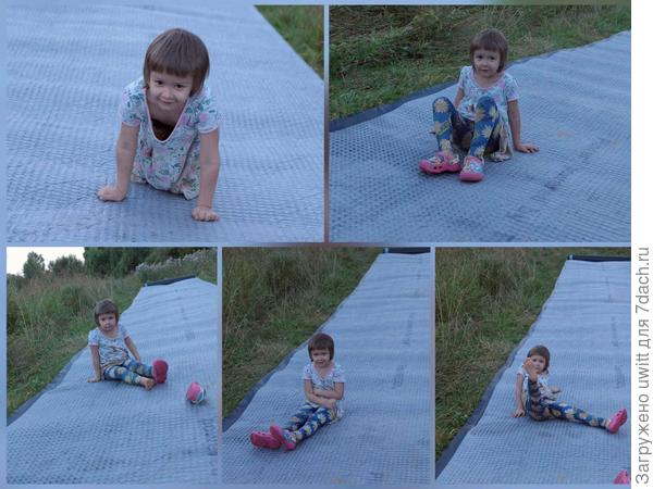 Чумазая помощница тестирует свойства армирования мембраны