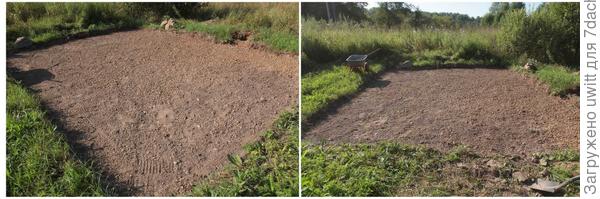 Начало подготовки площадки под укладку мембраны PLANTER Geo