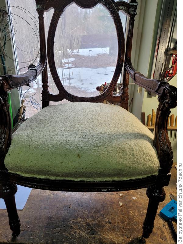 Обтягиваем тонким ватином