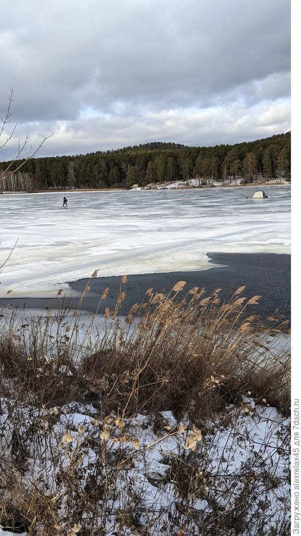 Сам не лед не заходил . Раньше был печальный опыт купания в ледяной воде .