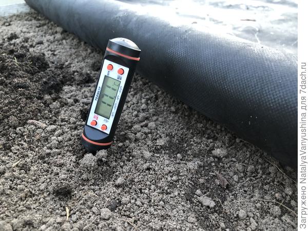 Замер температуры грунта
