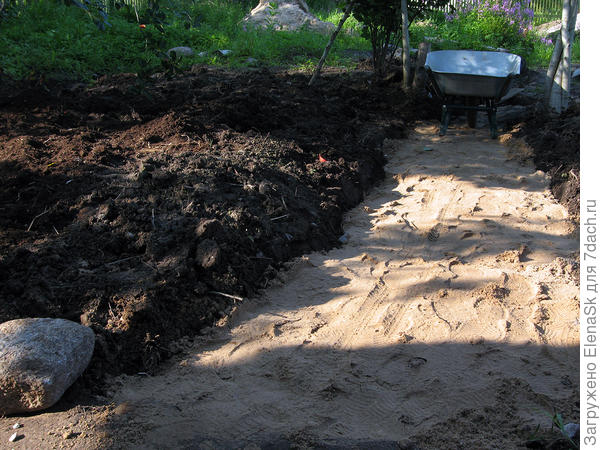 это уже второй слой песка