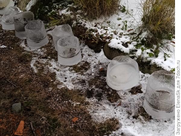 Вывернуть лед из ведер