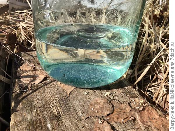 За полтора часа почти литр живой воды накапало