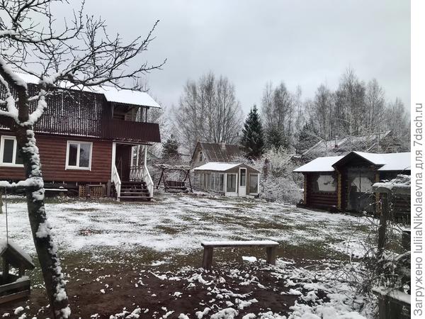 Ура!!! Весна! Я её из окна вижу. Она вон в той тепличке от зимы прячется. Там у меня редис, салат, лук, ревень, щавель, капуста. Весна на целых восемнадцать квадратных метрах🙂
