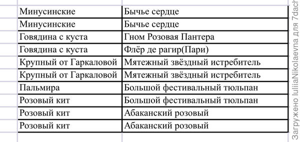Вот такая раскладка по центральной грядке