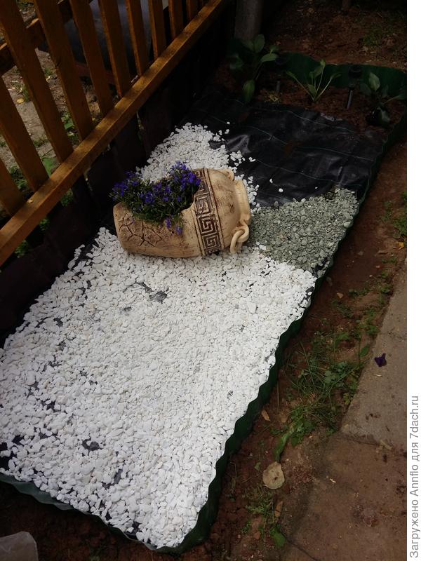 Засыпка мраморной крошкой