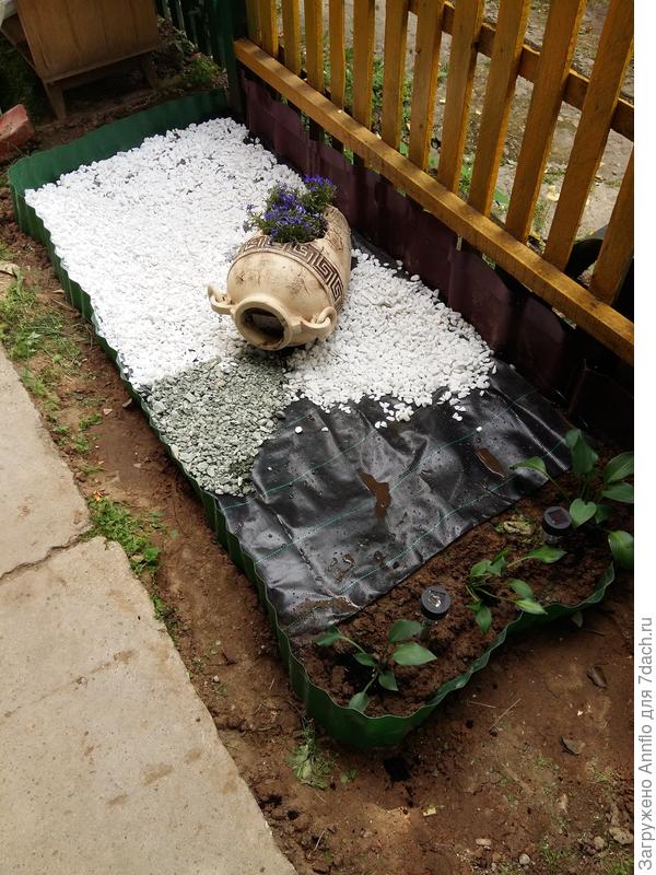 Процесс создания клумбы