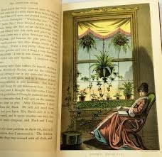 Иллюстрация из Энциклопедии домоводства (The Complete Home: An Encyclopedia of Domestic Life and Affairs, 1879 ). Довольная викторианская женщина всем своим видом показывает что домашнее садоводство это легко и приятно, само растет ))