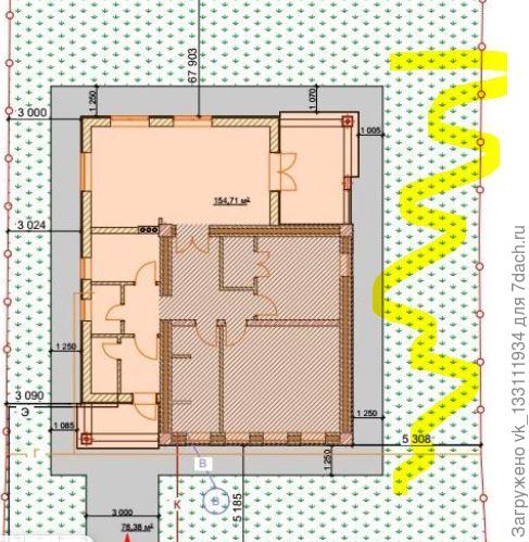 План расположения дома на участке