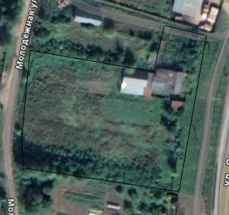 Карта местности с границами участка