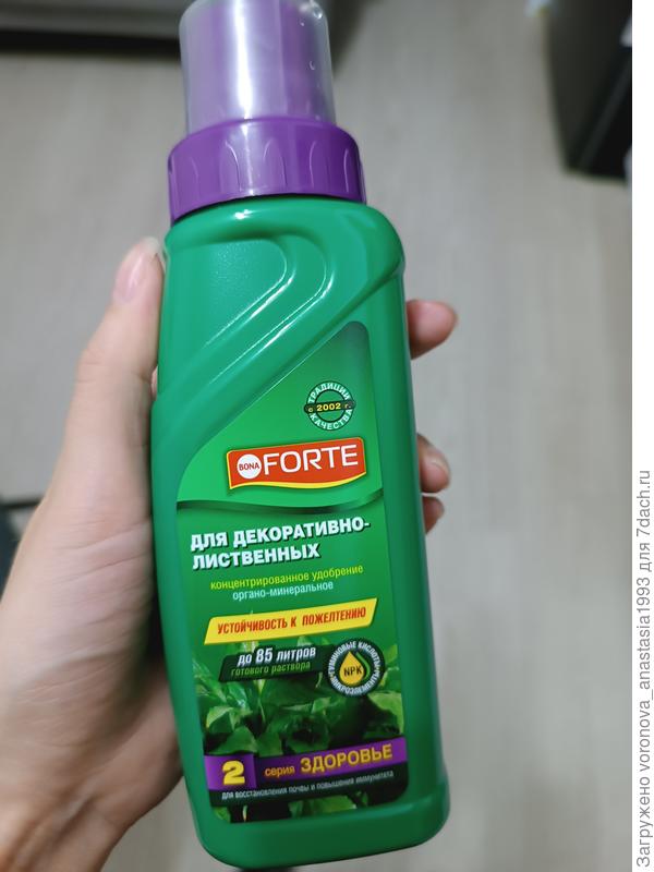 Есть вот такое удобрение, поливала им только второго, вроде как держится он, первого боюсь поливать после пересадки