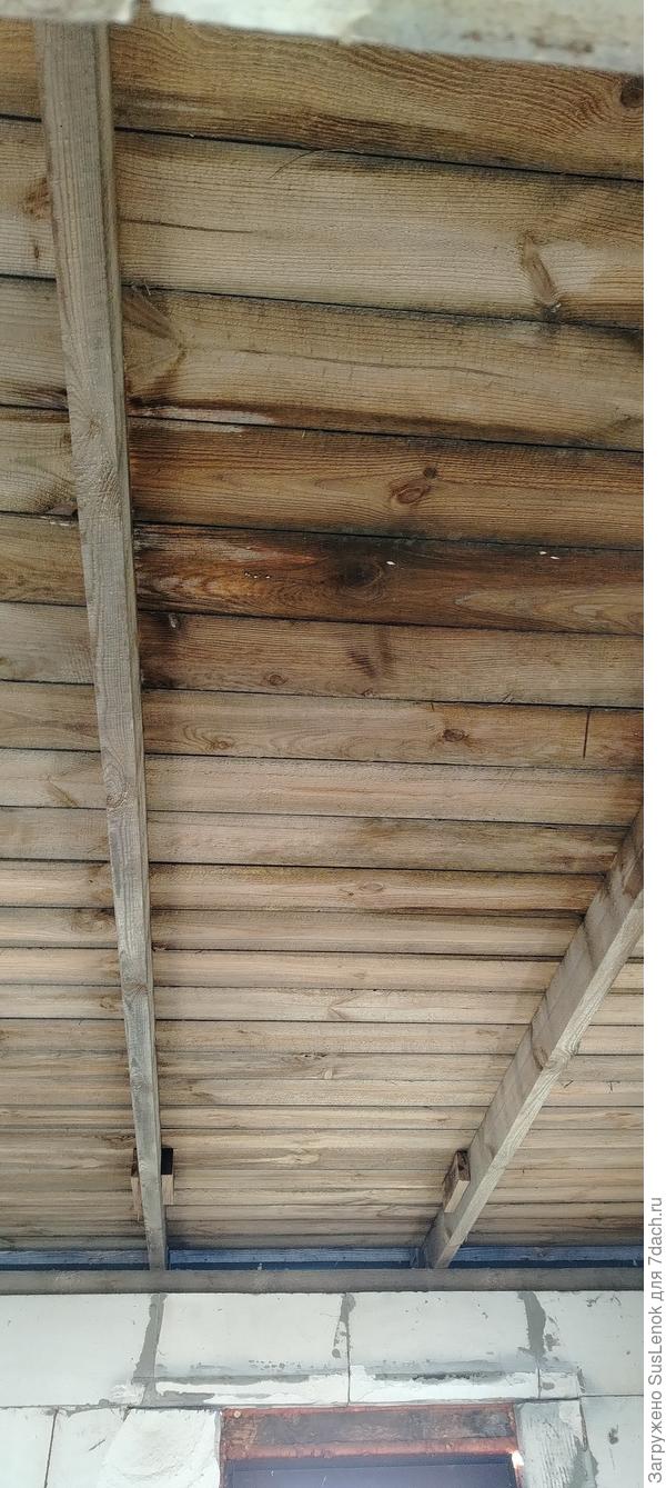 Потолок на веранде(пол мансарды)