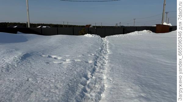 Вид с середины участка на заезд