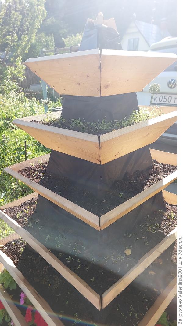 Грядка пирамида