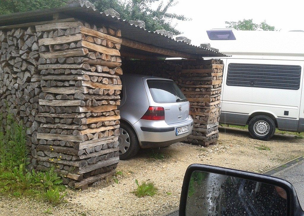 Поленница своими руками фото